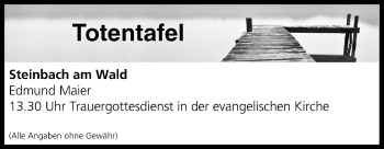 Anzeige von Totentafel vom 01.07.2017 von MGO