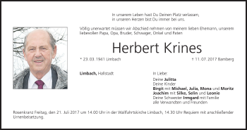 Anzeige von Herbert Krines von MGO