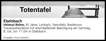 Anzeige von Totentafel vom 08.07.2017 von MGO