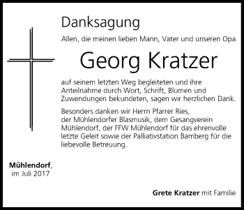 Anzeige von Georg Kratzer von MGO