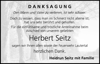 Anzeige von Herbert Seitz von MGO