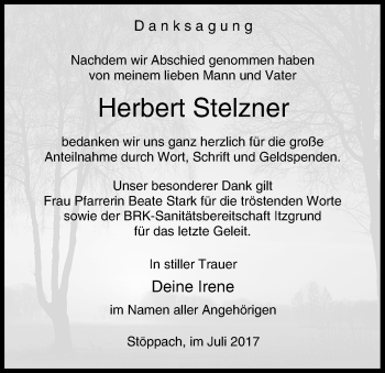 Anzeige von Herbert Stelzner von MGO