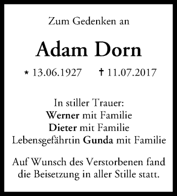 Anzeige von Adam Dorn von MGO