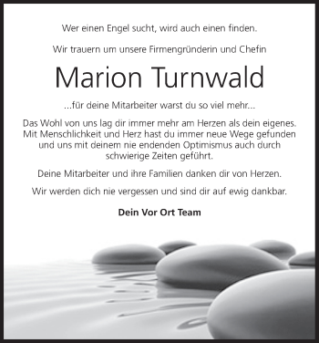 Anzeige von Marion Turnwald von MGO