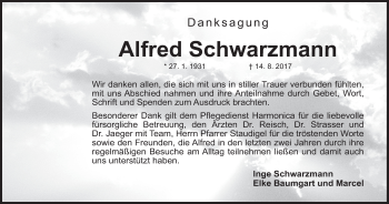 Anzeige von Alfred Schwarzmann von MGO