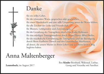 Anzeige von Anna Maltenberger von MGO
