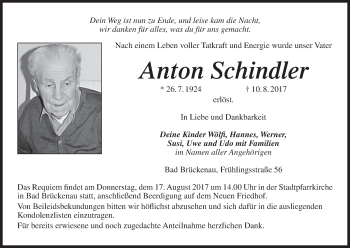 Anzeige von Anton Schindler von MGO