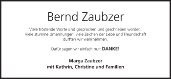 Anzeige von Bernd Zaubzer von MGO