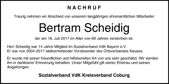 Anzeige von Bertram Scheidig von MGO