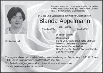 Anzeige von Blanda Appelmann von MGO