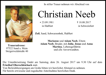 Anzeige von Christian Neeb von MGO