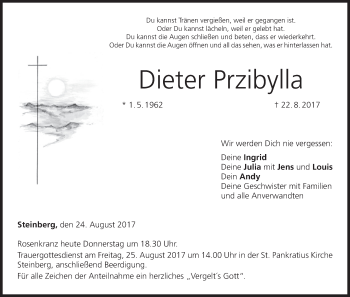 Anzeige von Dieter Przibylla von MGO
