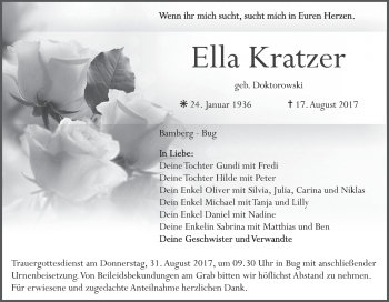 Anzeige von Ella Kratzer von MGO