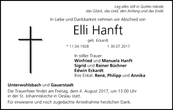 Anzeige von Elli Hanft von MGO