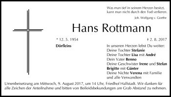 Anzeige von Hans Rottmann von MGO