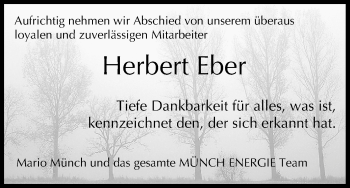Anzeige von Herbert Eber von MGO