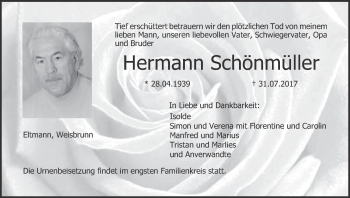 Anzeige von Hermann Schönmüller von MGO