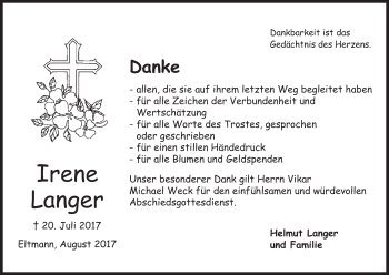 Anzeige von Irene Langer von MGO