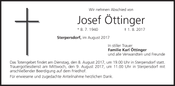 Anzeige von Josef Öttinger von MGO