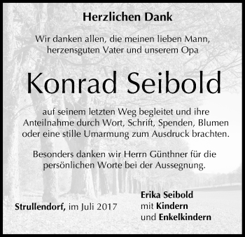 Anzeige von Konrad Seibold von MGO