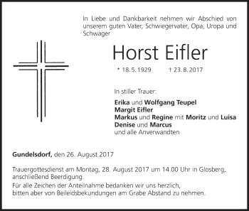 Anzeige von LHorst Eifler von MGO