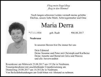 Anzeige von Maria Derra von MGO