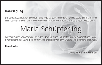 Anzeige von Maria Schüpferling von MGO
