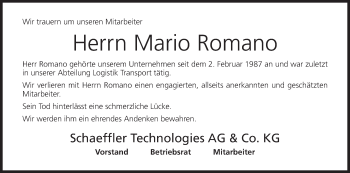 Anzeige von Mario Romano von MGO