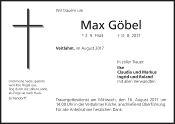 Anzeige von Max Göbel von MGO