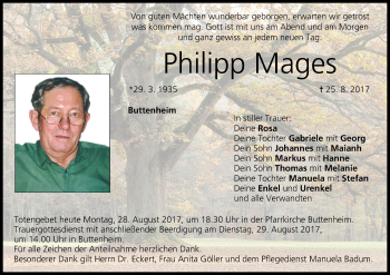 Anzeige von Philipp Mages von MGO