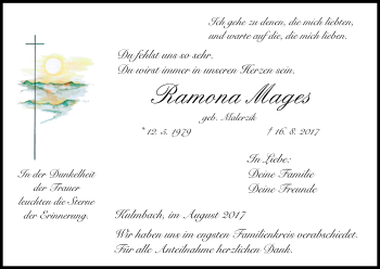 Anzeige von Ramona Mages von MGO