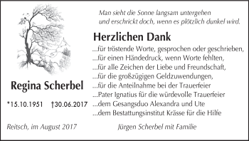 Anzeige von Reina Scherbel von MGO