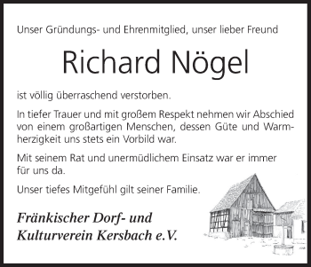 Anzeige von Richard Nögel von MGO