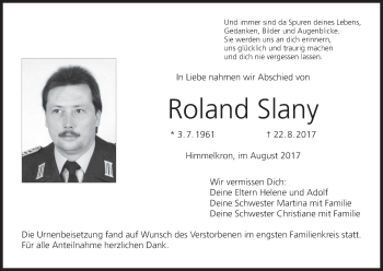 Anzeige von Roland Slany von MGO
