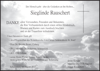 Anzeige von Sieglinde Rauschert von MGO