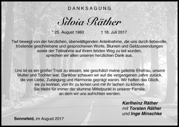 Anzeige von Silvia Räther von MGO
