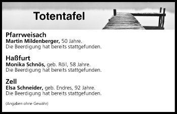 Anzeige von Totentafel vom 01.08.2017 von MGO
