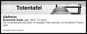 Anzeige von Totentafel vom 04.08.2017 von MGO