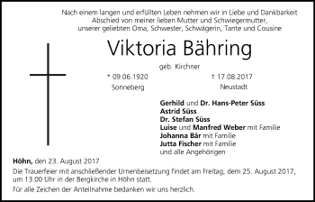 Anzeige von Viktoria Bähring von MGO