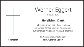 Anzeige von Werner Eggert von MGO