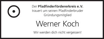 Anzeige von Werner Koch von MGO