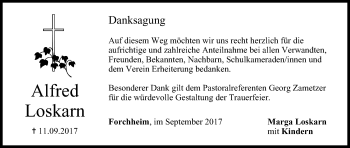 Anzeige von Alfred Loskarn von MGO