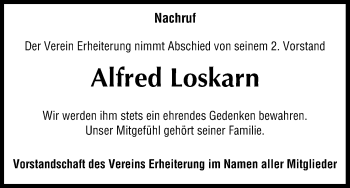 Anzeige von Alfred Loskarn von MGO