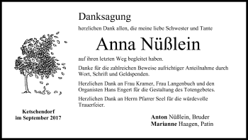 Anzeige von Anna Nüßlein von MGO