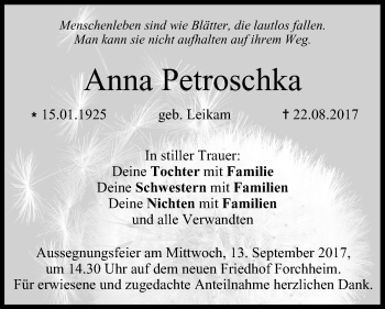 Anzeige von Anna Petroschka von MGO