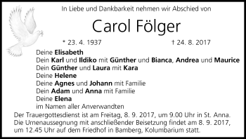 Anzeige von Carol Fölger von MGO