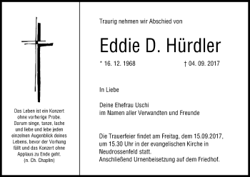 Anzeige von Eddie D. Hürdler von MGO