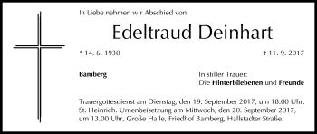 Anzeige von Edeltraud Deinhart von MGO