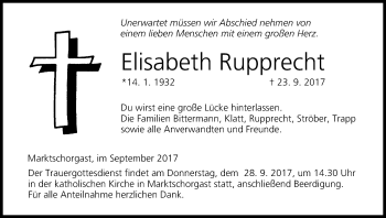 Anzeige von Elisabeth Rupprecht von MGO