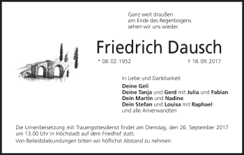 Anzeige von Friedrich Dausch von MGO